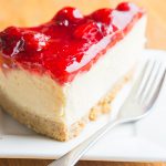 Strawberry cheese cakes - selective focus point